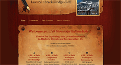 Desktop Screenshot of luxuryinbreckenridge.com